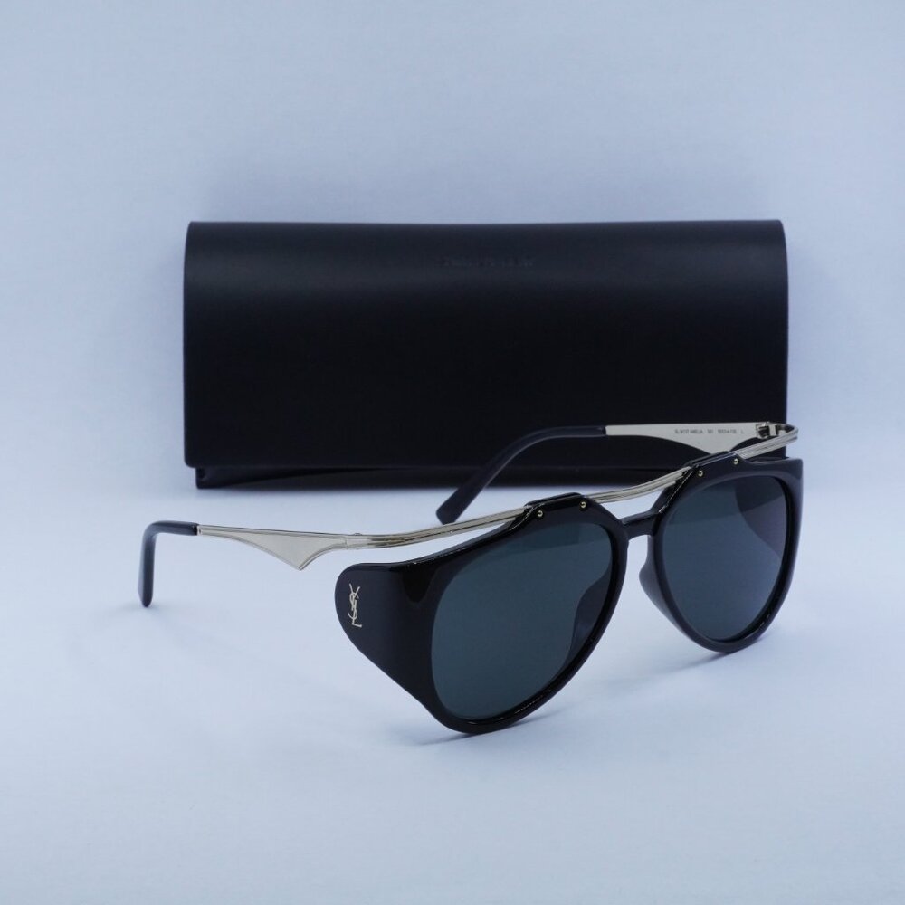 Saint Laurent SLM137 AMELIA 001 Sunglasses - Gold / Black Frame - Lowest price! - Picture 10 of 14